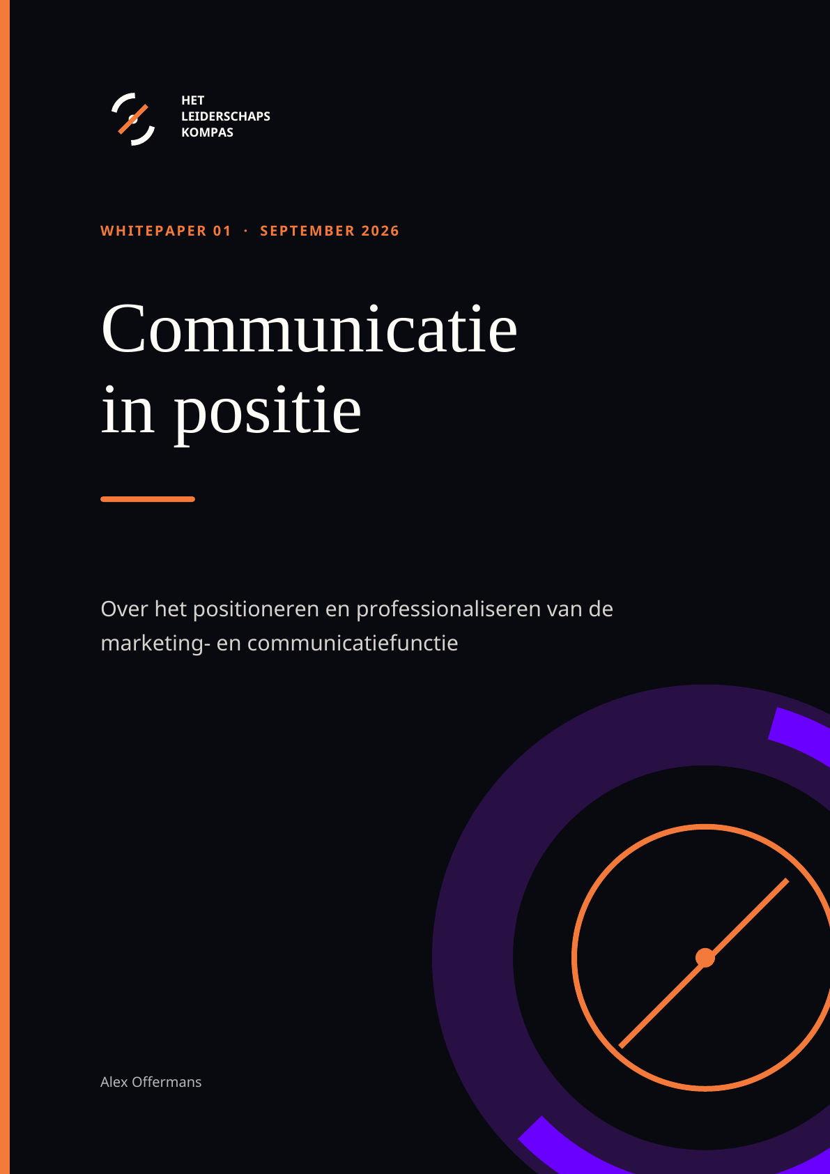 Omslag van de whitepaper Communicatie in positie