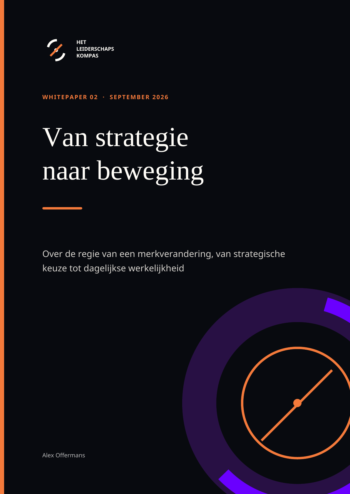 Omslag van de whitepaper Van strategie naar beweging